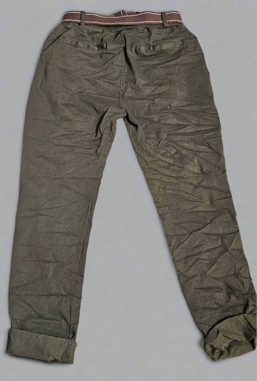 Italian Stretch Magic Fit Trousers (Olive)