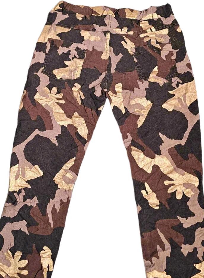 Ladies Italian Stretch Plain Pants Magic Fit (Camouflage)