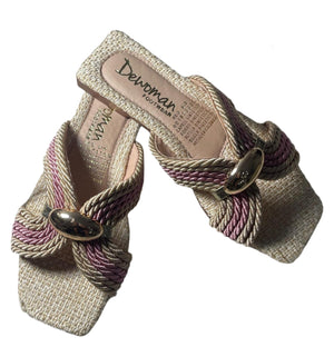 Yute Colombian Slip-On Pink Rope Sandals