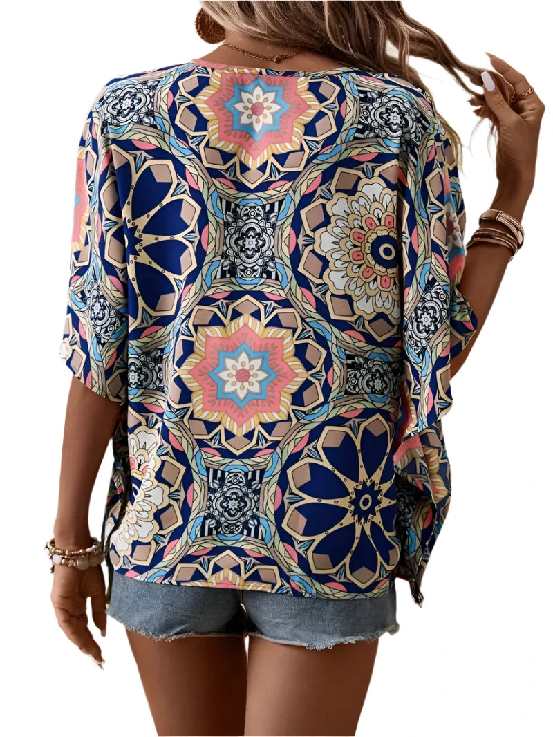 Floral Print Boho Chick Blouse